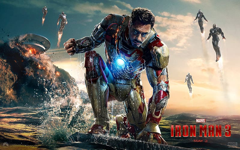 Iron Man, Robert Downey Jr, Movie, Tony Stark, Iron Man 3, HD wallpaper