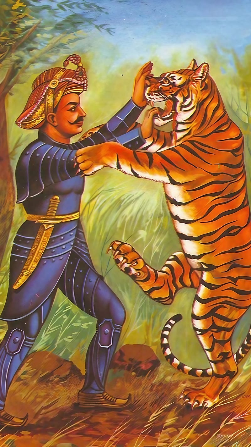 Tipu Sultan Ke, Painting Artwork, indian ruler, tiger of mysore, HD phone wallpaper