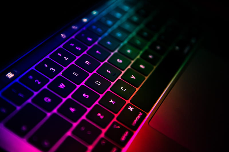 Keyboard, laptop, gradient, colorful, technology, HD wallpaper | Peakpx