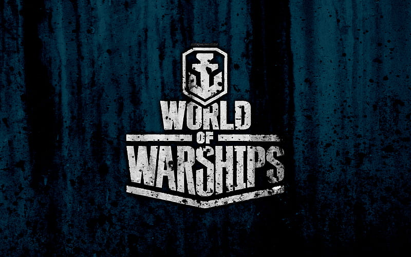 WoWS logo, creative, World of Warships, grunge, HD wallpaper