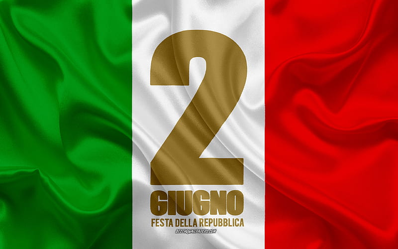 Festa della Repubblica Italiana, Republic Day, Italian National Day, silk flag, flag of Italy, June 2, national holidays of Italy, HD wallpaper