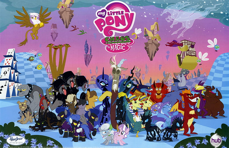 My Little Pony, My Little Pony: Friendship is Magic, Discord (My Little Pony) , Nightmare Moon , Queen Chrysalis , Diamond Tiara (My Little Pony) , Silver Spoon (My Little Pony) , Trixie (My Little Pony), HD wallpaper
