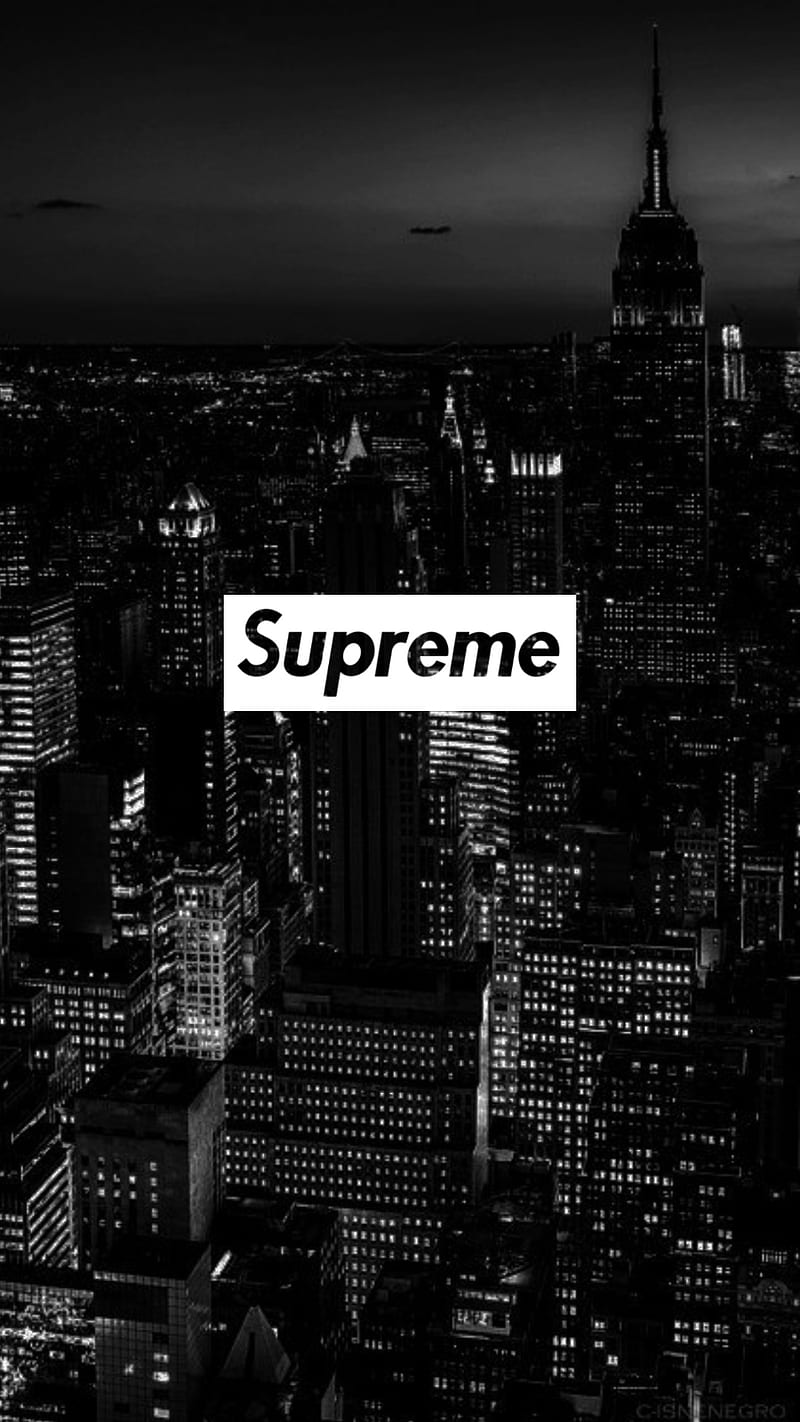 supreme black wallpaper iPhone android