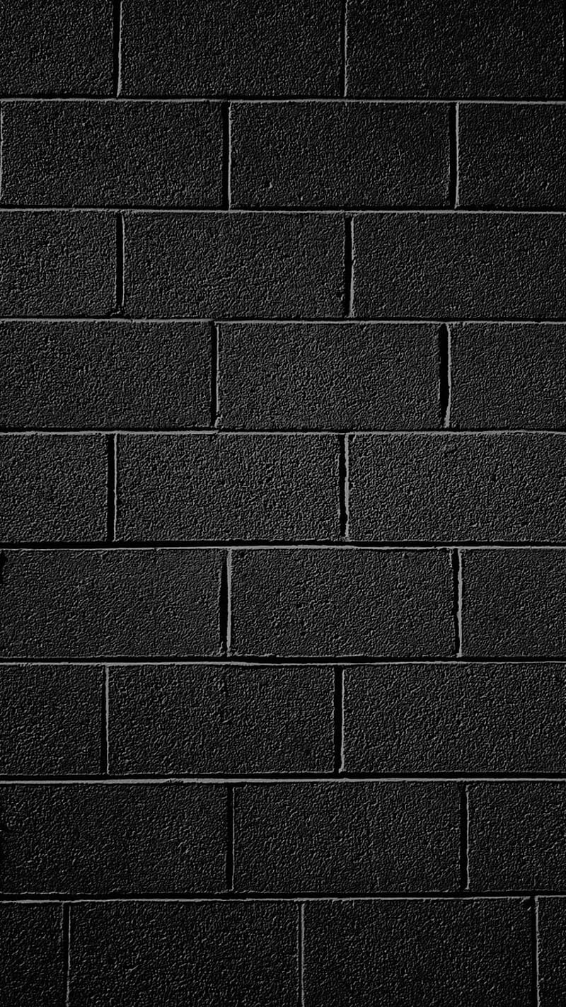 Download Brick Wall Dark Grey iPhone Wallpaper | Wallpapers.com