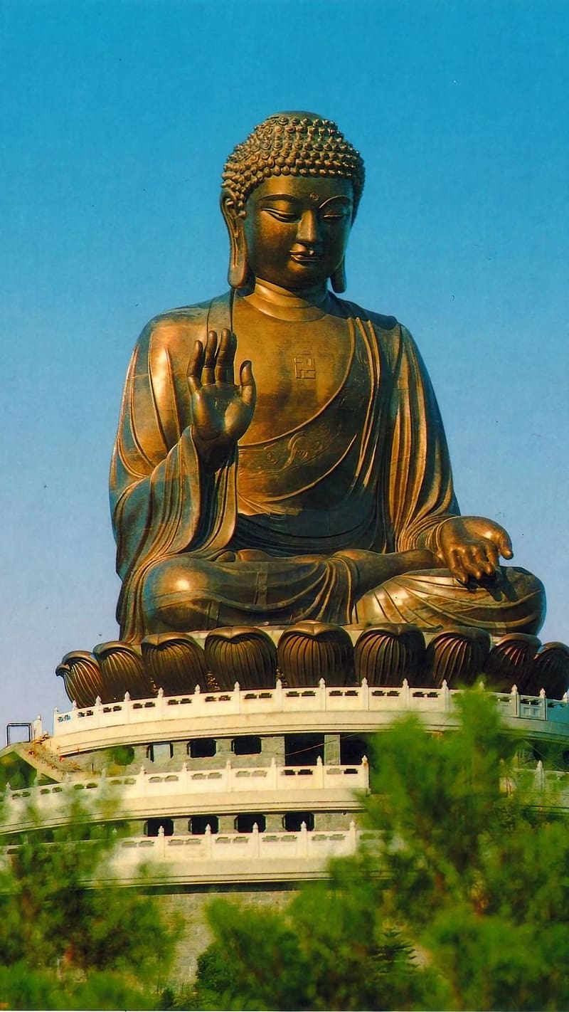 Gautam Buddha Ka, Huge Statue, siddhartha gautama, lord buddha, HD phone wallpaper