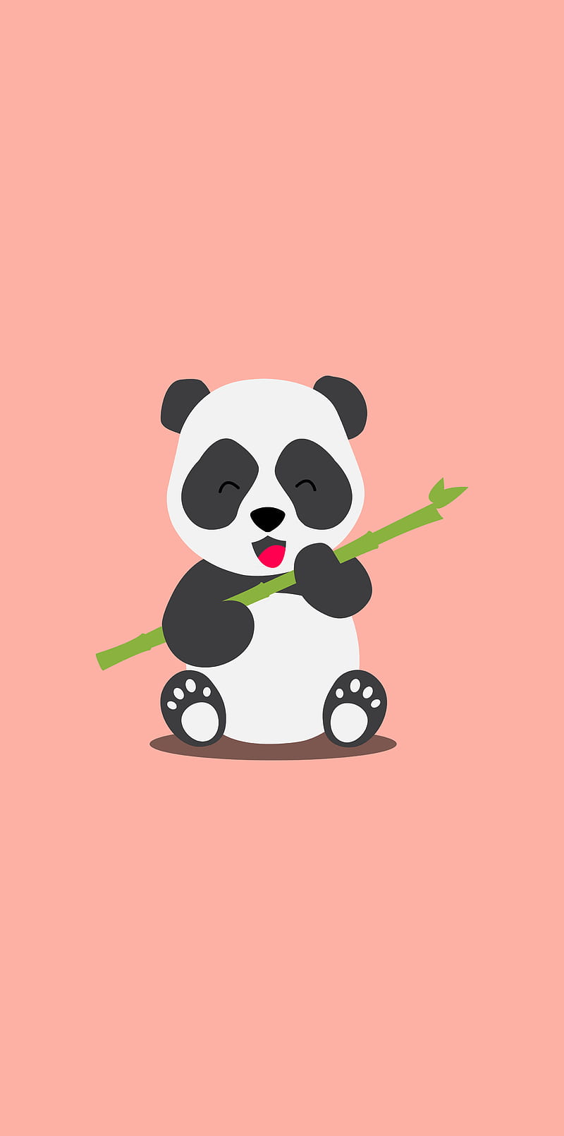 Panda, animal, cheerful, cute, hello, little, minimal, themes, HD phone  wallpaper | Peakpx