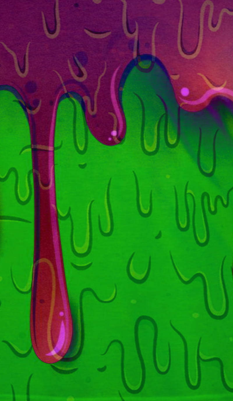Ooey Gooey Slime, crawl, drip, dripping, green, junk, living, purple, slime, slow, HD phone wallpaper