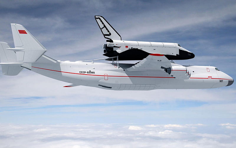 Antonov 225 Space Shuttle-Military aircraft, HD wallpaper