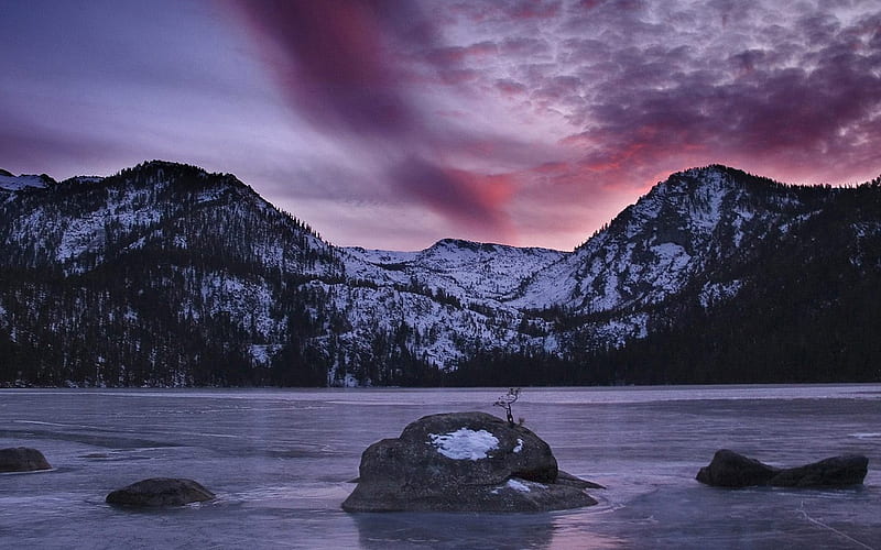California Sierra Nevada-Cascade Lake, HD wallpaper