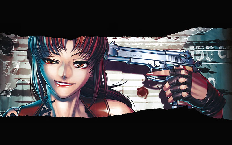 Crazy girl 9mm smile women gun girl crazy anime face eyes HD  wallpaper  Peakpx