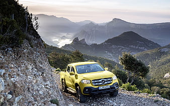 Download wallpapers Mercedes-Benz X-Class, 4k, 2018, new cars, pickup  trucks, new silver X-Class, SUV, German cars, Mercedes for desktop free.  Pictures for desk…