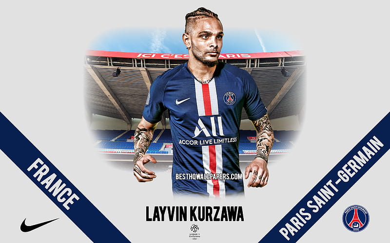 Layvin Kurzawa, PSG, portrait, French footballer, defender, Paris Saint-Germain, Ligue 1, France, PSG footballers 2020, football, Parc des Princes, HD wallpaper