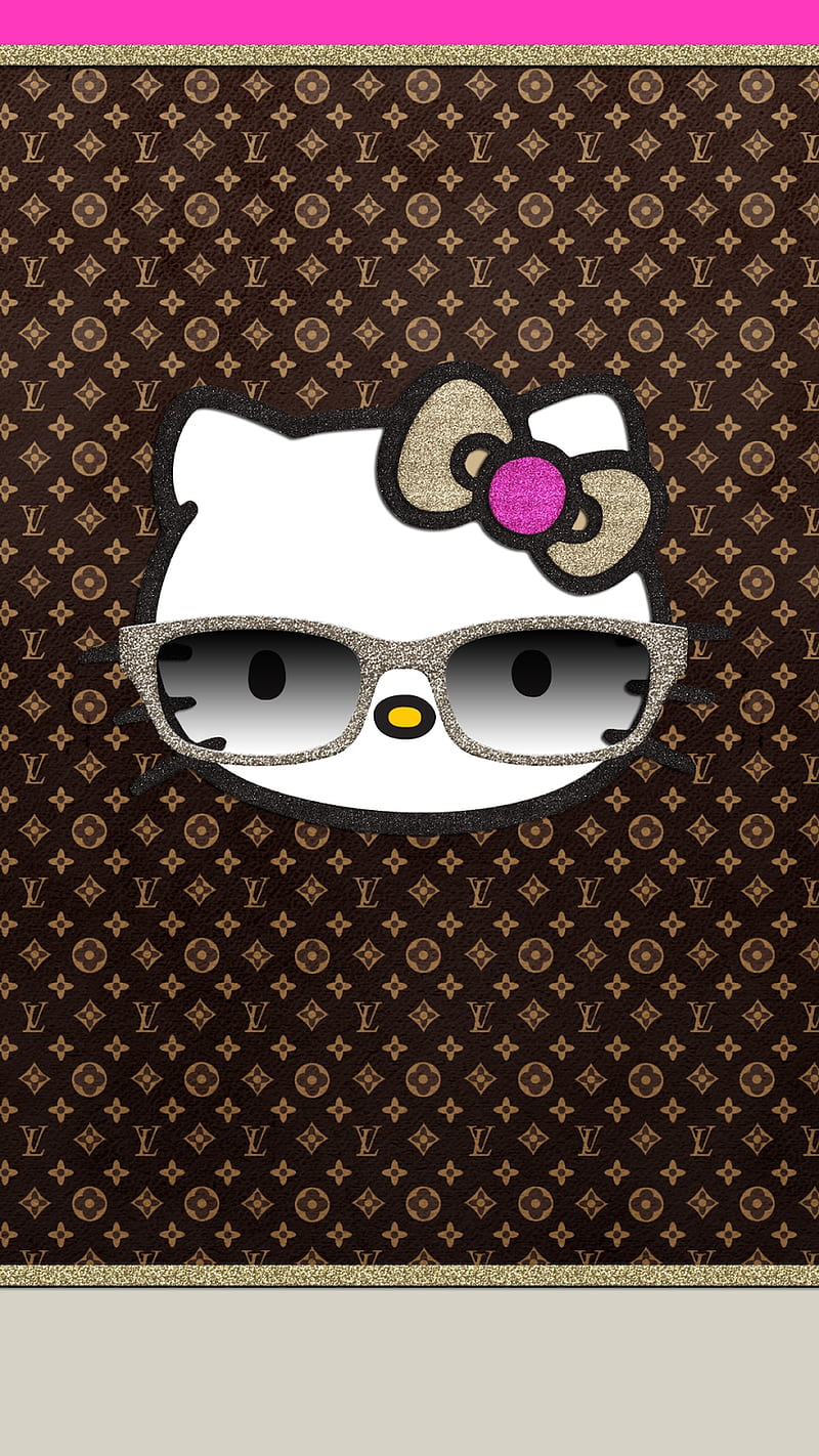 Cool Kitty, hello kitty, louis vuitton, sunglasses, HD phone wallpaper