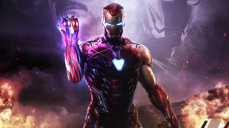 Iron Man Infinity Gauntlet , iron-man, superheroes, artwork, avengers-endgame, HD wallpaper