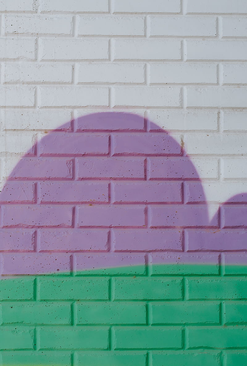brick wall, wall, paint, colors, HD phone wallpaper