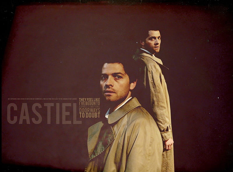 Castiel, misha collins, winchester, sam and dean, supernatural, HD wallpaper