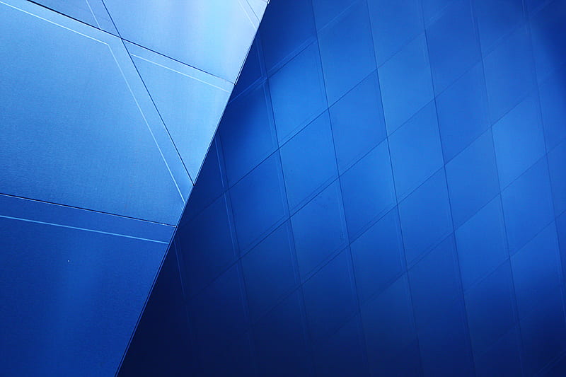 Pattern Geometry Buildings , abstract, buildings, pattern, graphy, blue, architecture, HD wallpaper