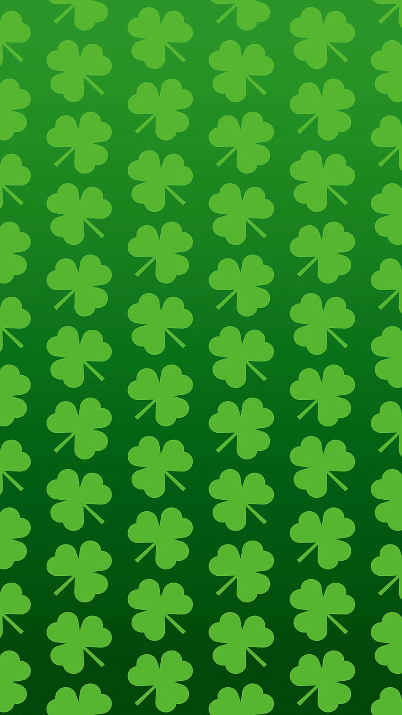Premium Vector  Seamless repeat pattern saint patricks day with four leaf clover  shamrock in green background