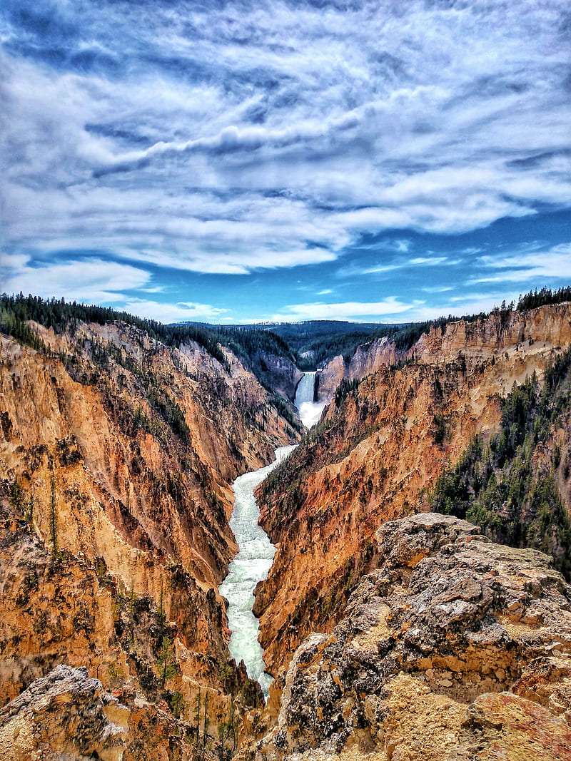 Yellowstone National Park Wallpaper 4K USA Cliff Nature 3892