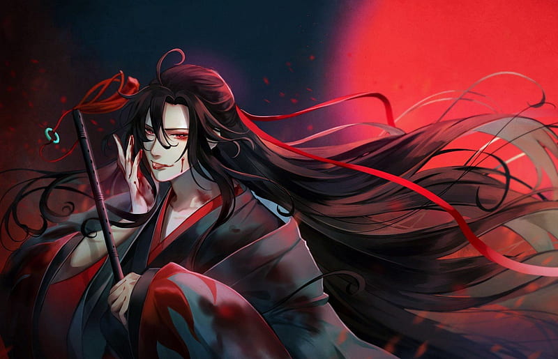 Wei wuxian, flute, mo dao zu shi, chinese clothes, Anime, HD wallpaper