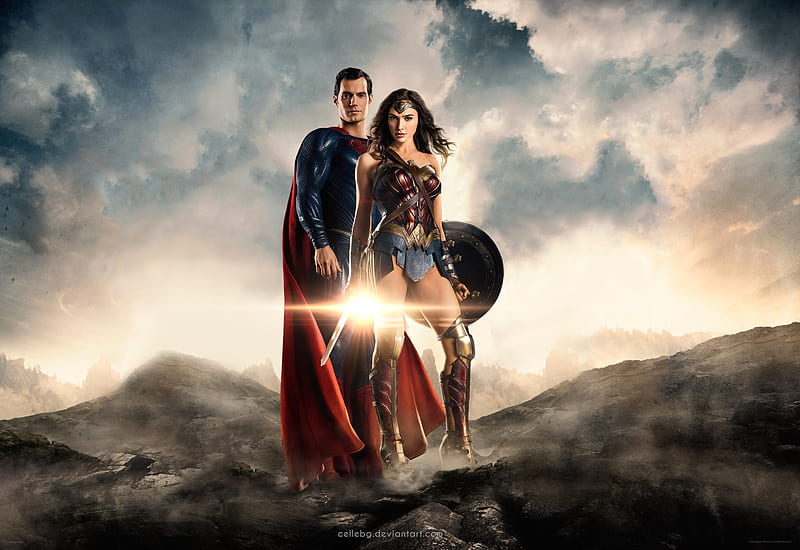 Justice League Superman Wonder Woman , justice-league, superman, wonder-woman, 2017-movies, movies, artist, HD wallpaper