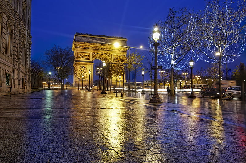 L'Arc De Triomphe Paris, france, arc, paris, de, triomphe, HD wallpaper