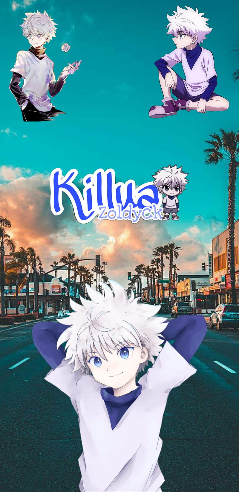Killua Zoldyck, anime, blue, killua, kirua, zoldyck, HD phone wallpaper