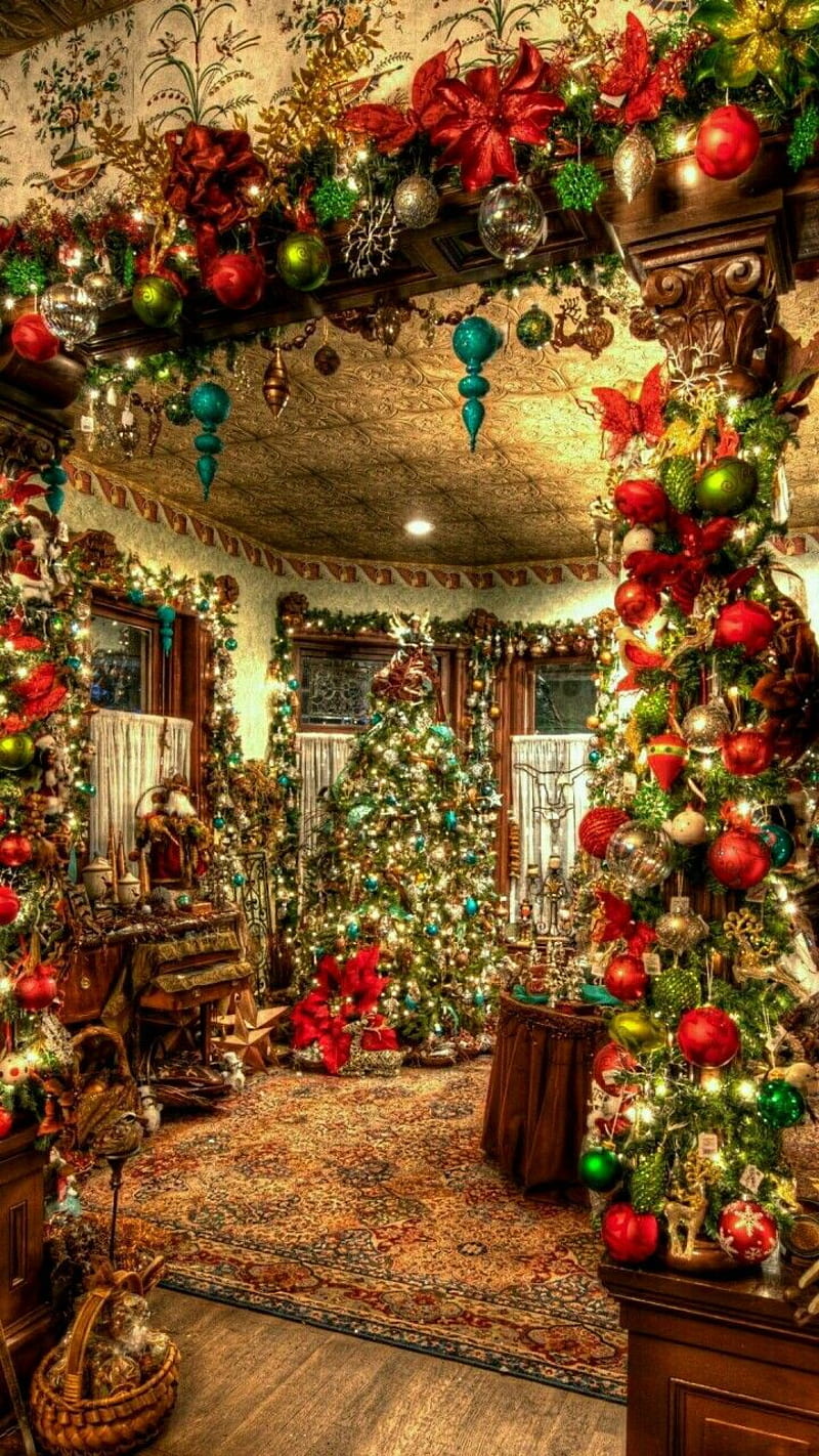 christmas, christmas season, decorations, merry christmas, tree, HD phone wallpaper