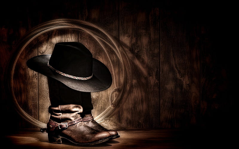 Botas y sombrero de vaquero, vaquero, botas, lazo, sombrero, Fondo de  pantalla HD | Peakpx