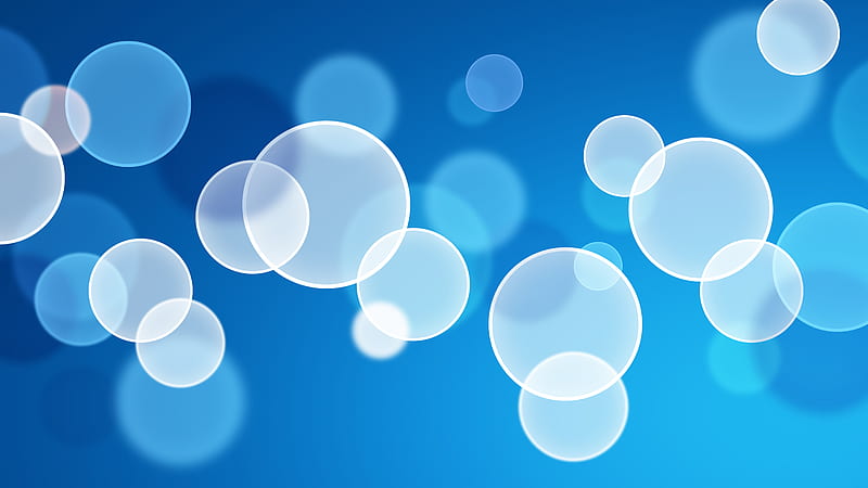 Blue Bokeh Bubbles, chapes, cirlces, blue bubbles, bokeh, blue background,  abstract, HD wallpaper | Peakpx