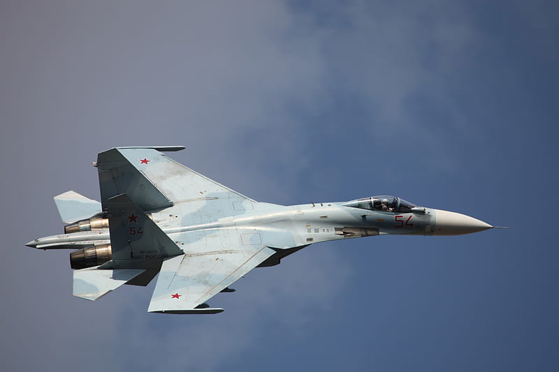 Su-27 cm3, air force, russia, fighter, flight, HD wallpaper