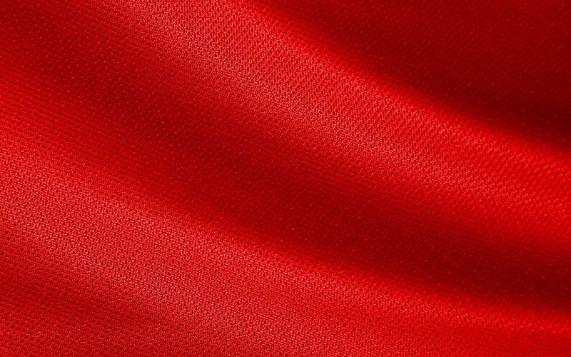red fabric texture, red wave background, red knitted fabric, red background, fabric texture, HD wallpaper