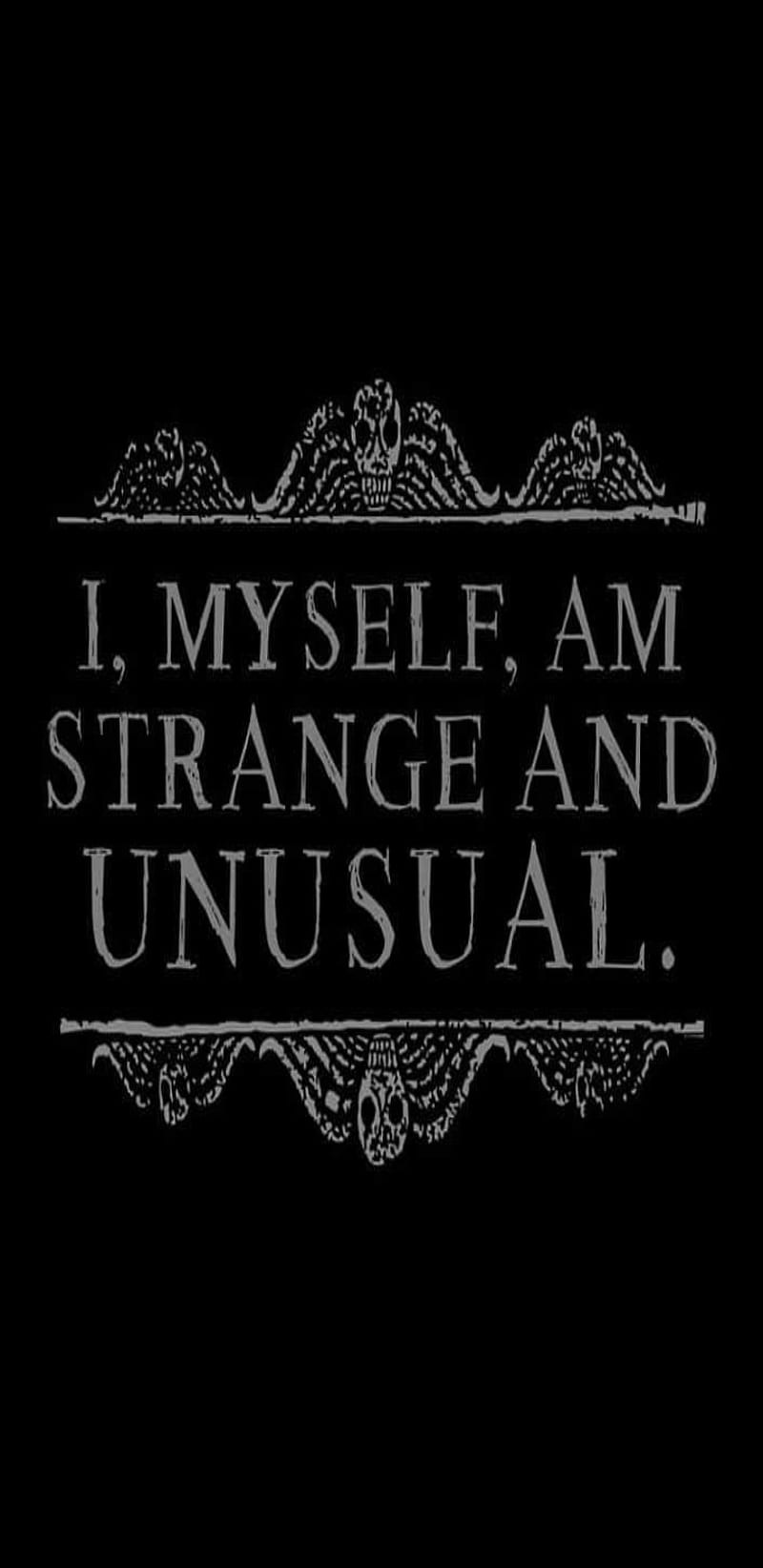 StrangerUnusual , black, horror, life, messages, myself, odd, quotes, strange, unusual, weird, HD phone wallpaper