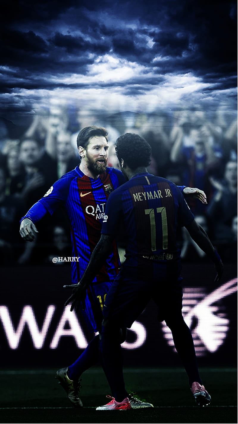 Messi and Neymar, 10, 11, argentine, barcelona, laliga, spain, HD phone wallpaper