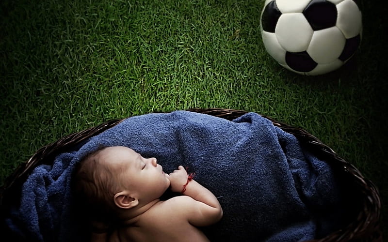 Small sleeping footballer ***, ball, sleep, footballer, people, small, baby,  HD wallpaper | Peakpx