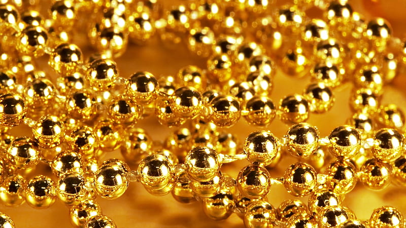 Gold Small Beads Gold, HD wallpaper