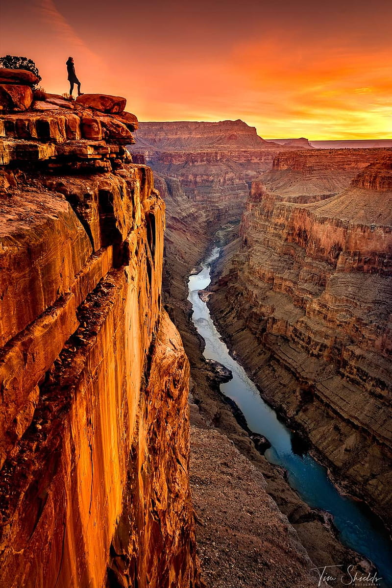 Manzara , canyon, good night, grand, land, night, ocean, sunset, ultra, water, HD phone wallpaper