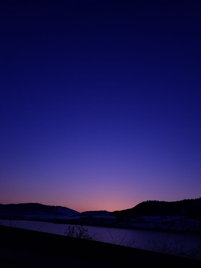 Sunrise, blue, earth, lake, mountain, nature, pink, sky, sun, winter, HD phone wallpaper