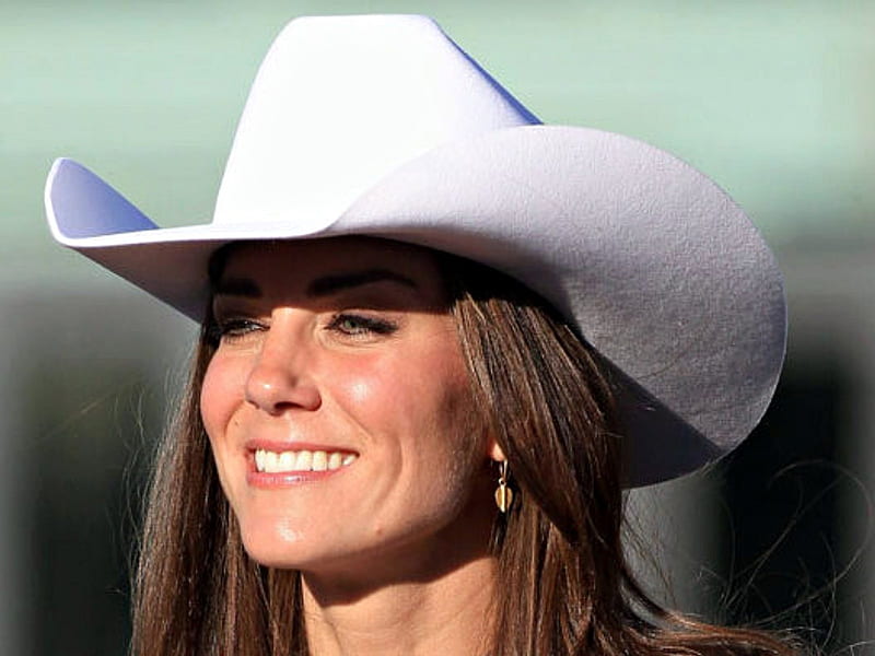 Kate Middleton, Duchess, Cowboy hat, Cowgirl, Brunette, HD wallpaper