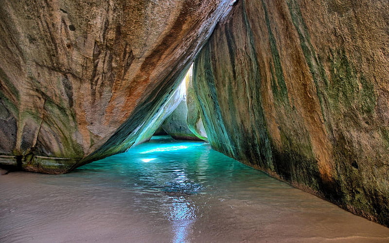 Beautiful sea caves-High Quality, HD wallpaper