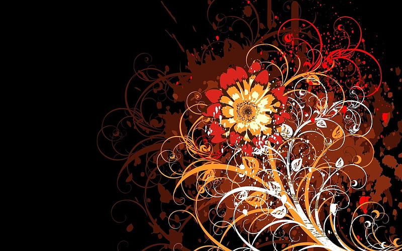 saver ornament pattern flower-Abstract art design, HD wallpaper
