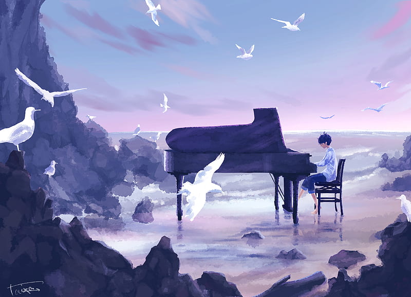 HD anime piano wallpapers | Peakpx