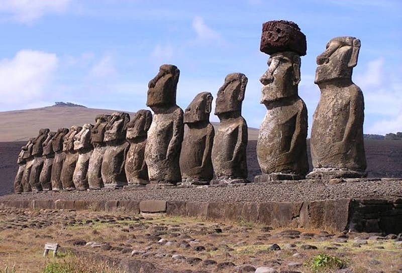 Moai statues of Easter Island, Rock, Moai statues, Monument, Easter Island, HD wallpaper