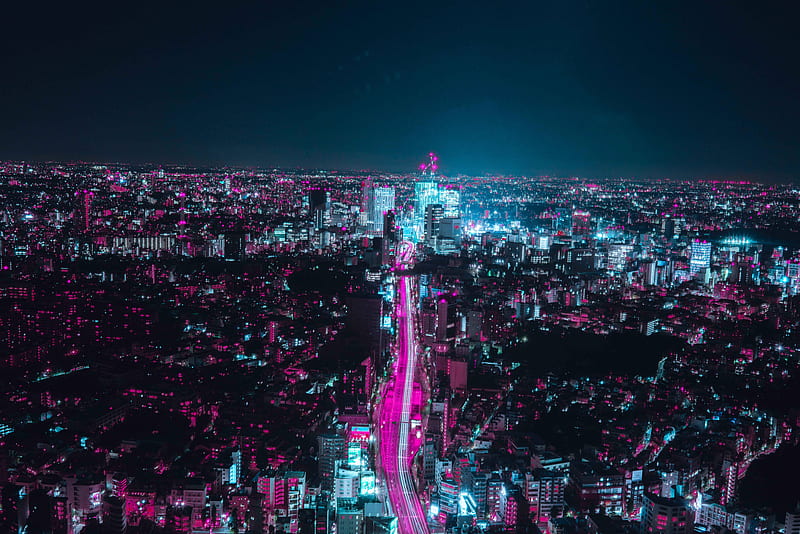Japan Osaka , japan, graphy, city, night, neon, HD wallpaper