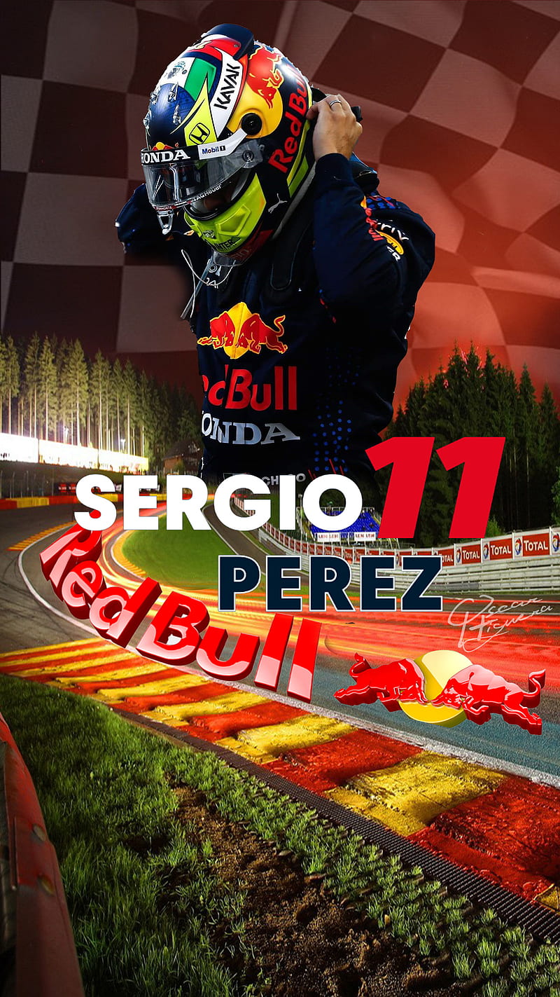 Checo Perez, red bull, red bull racing, sergio perez, HD phone wallpaper