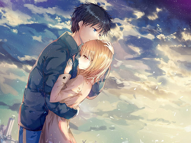 Never let me go, Couple, Anime, Heartwarming, Female, bonito, Male, Anime  couple, HD wallpaper | Peakpx