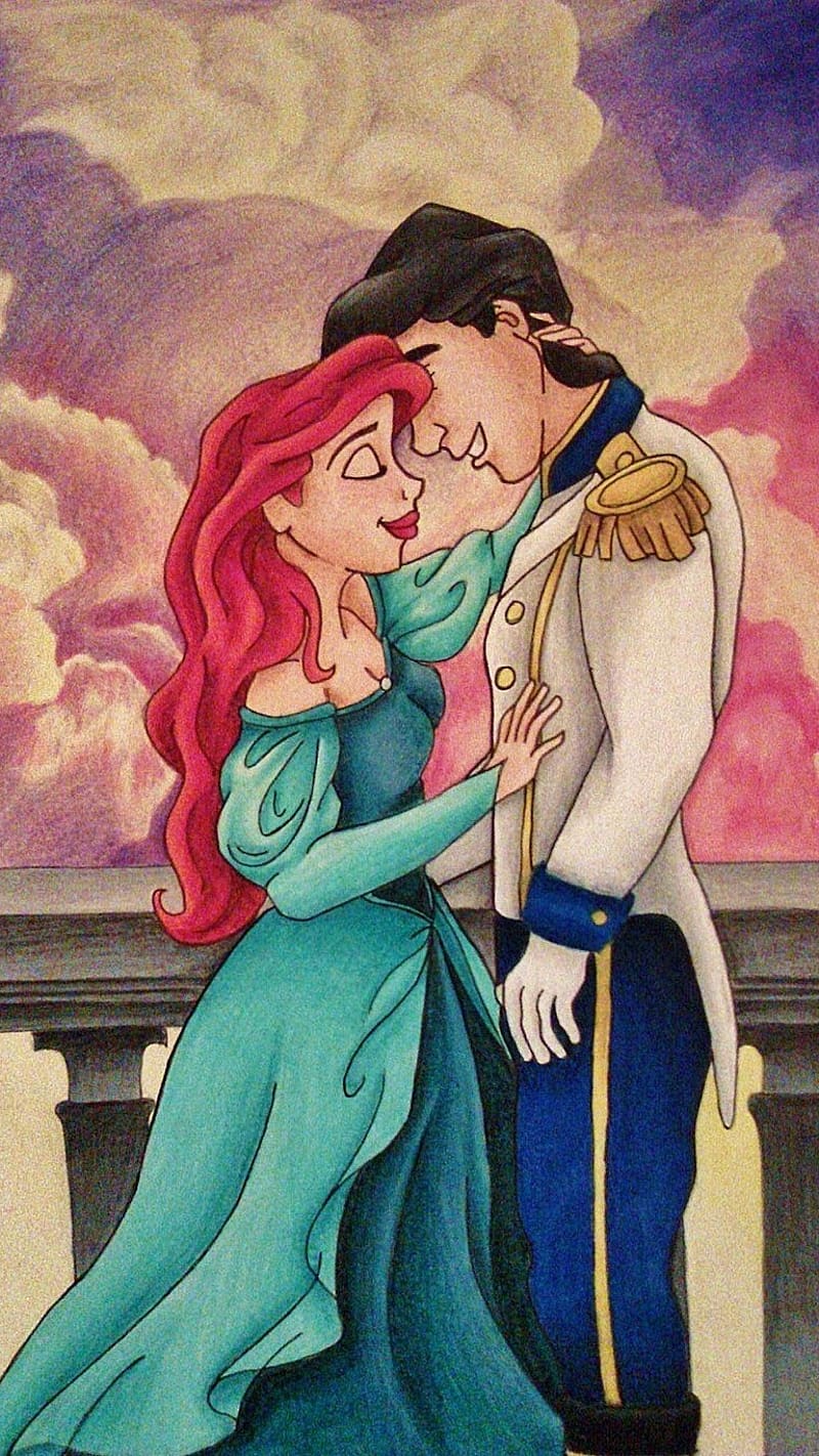 Cartoon Couple, Ariel And Eric, HD phone wallpaper