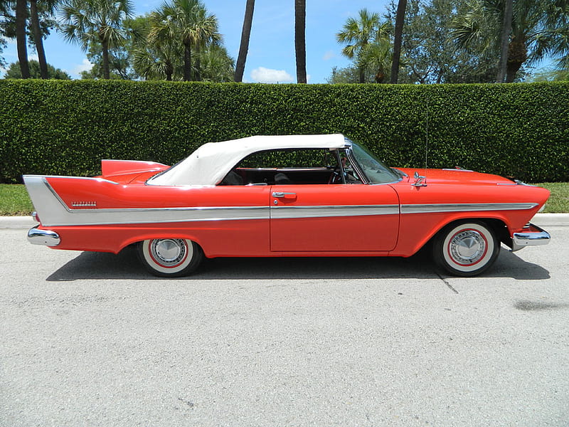 1958 Plymouth Belvedere Red 2, 1958, belvedere, plymouth, classic red, HD wallpaper