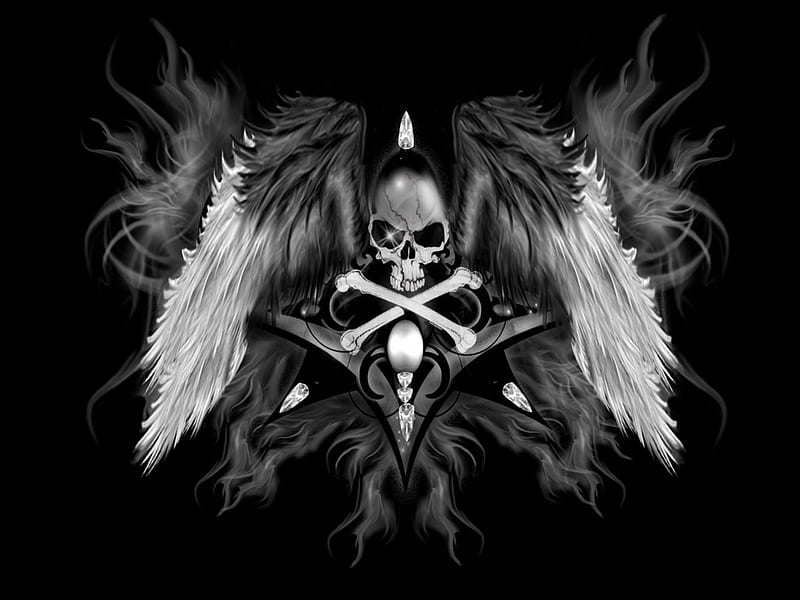 Skull, black, black, calavera, HD wallpaper | Peakpx