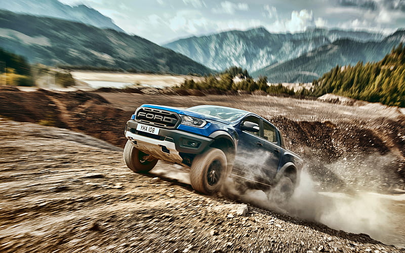 Ford Ranger Raptor, offroad, 2019 Cars, R, dust, new Ford Ranger, tuning, Ford, HD wallpaper